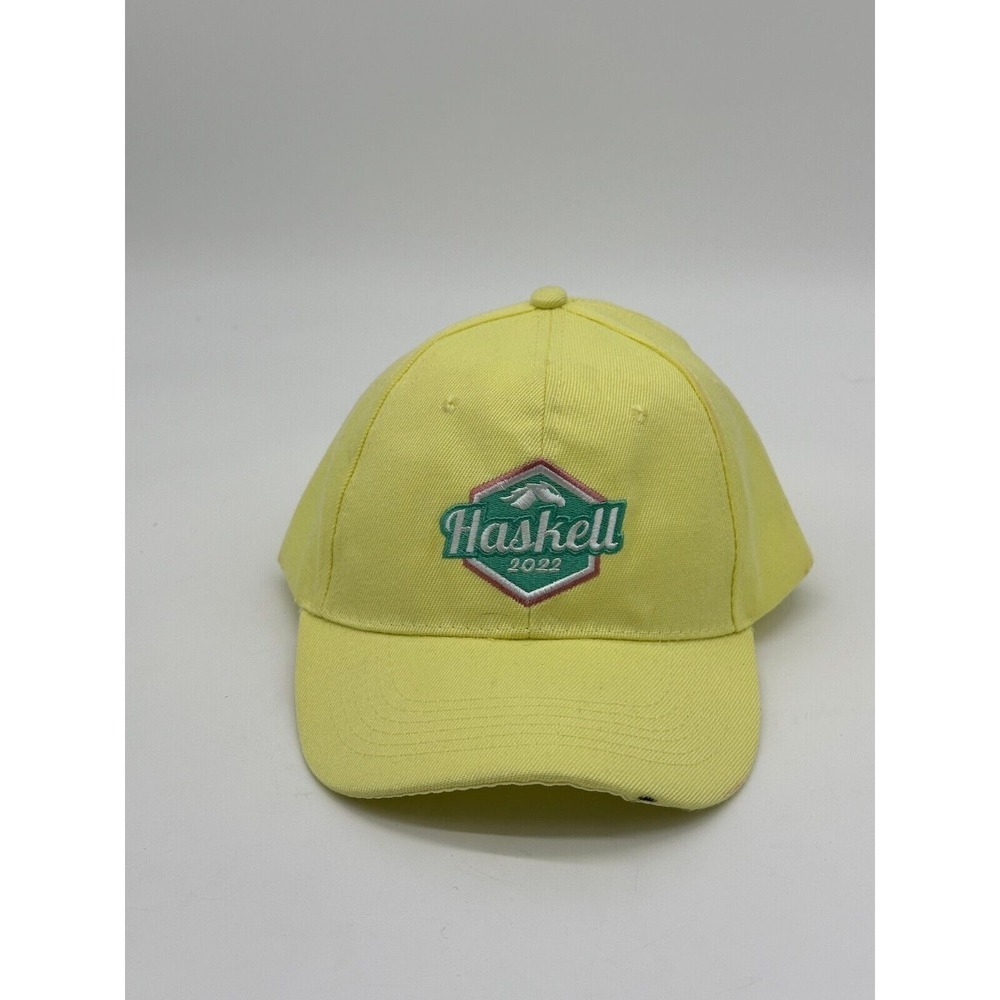 APC Hat Unisex One Size Yellow Haskell 2023 Horse Racing Fan TVG Hook And Loop
